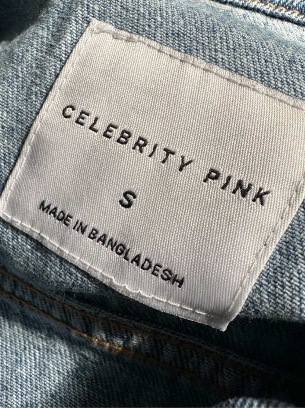 Celebrity Pink Y2K Denim Jacket Patches Varsity Smiley Small NWT - Picture 6 of 16
